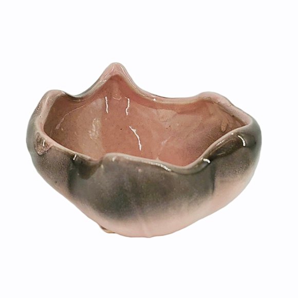 VTG USA Hull? Planter 3 Footed #805 Pink/Black MCM - Picture 2 of 6